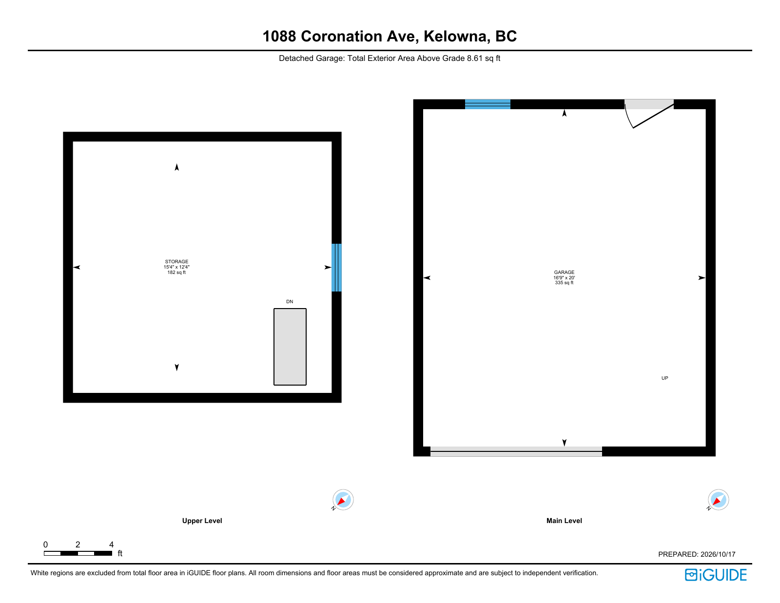 iGUIDE detached garage and storage loft floor plan